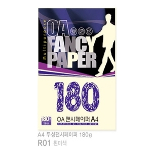 10901) OA팬시페이퍼 R01 흰미색 (A4/180g/15매)