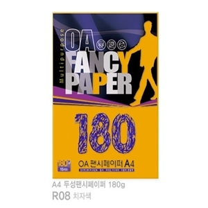 10908) OA팬시페이퍼 R08 치자색 (A4/180g/15매)