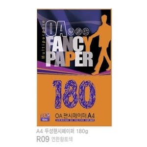 10909) OA팬시페이퍼 R09 연한황토색 (A4/180g/15매)